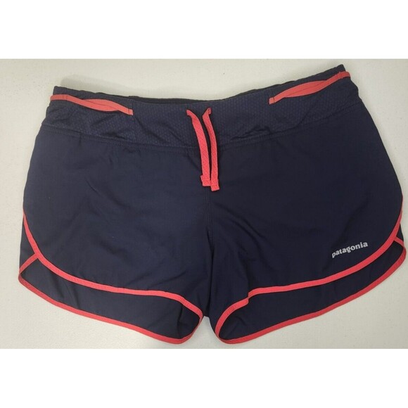 Patagonia Women’s Running Shorts M – Blue & Red, Pre-Owned - Picture 2 of 8